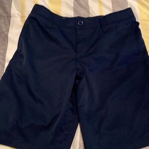 Under Armour Boys Dark Blue Flat Front Shorts